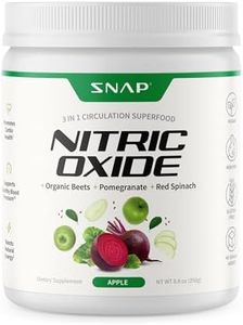 Snap Supplements USDA Organic Beet Root Powder, 3-in-1 Nitric Oxide Supplement, Support Healthy Blood Circulation, 250g (Apple)