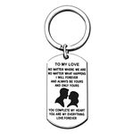 Valentine Gifts Key Chain To my love/I belong to you and you are my everything/Love Forever (Style B)