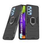 Amazon Basics Back Cover for Samsung Galaxy A52 / Samsung Galaxy A52s | 360 Protection Case| D5 Tough Armor Bumper Case (Black)