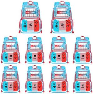 10 Pack Gamer Boys Clear Backpack Bulk - Kids Clear Bookbag for School