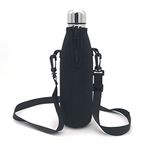 Wommty Neoprene 20Oz(480ml) Insulated Water Drink Bottle Cooler Bottle Carrier Bottle Sleeve Tote Bag with Carrying Strap for Climbing Cycling and Running Outdoor Activities (Style 3)