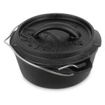 Petromax Dutch oven ft0.5-t, flat base without feet, cast iron fire pot, black