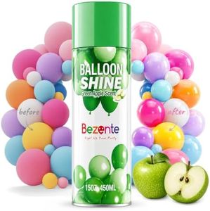 Bezente Balloon Shine Spray - 15 oz Green Apple Scent High Shine Balloon Spray, Waterproof, Long-Lasting Antioxidant, Instant Shiny Effect for Party Balloons Decorations