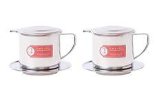 Vietnamese Coffee Filter Maker Press. Screw Down Phin Made in Vietnam. Authentic (2, Medium (8 oz))