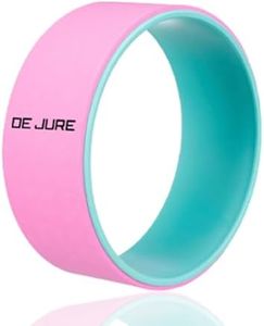 De Jure Fitness Yoga Wheel | Ideal for Stretching, Backbends, Exercise, Deep Tissue Massage & Back Pain Relief | Dharma Yoga Prop Wheel with Ultimate Comfort (Pink)