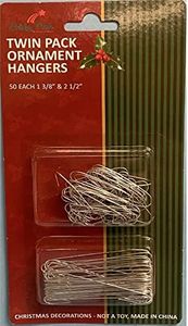 Holiday Pride Metal Christmas Tree Ornament Hooks - Christmas Ornament Hangers for Christmas Tree Decorations - Combo Pack - 50 Large & 50 Small Hooks