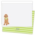 Koko Paper Co Goldendoodle Note Cards with Seals. 25 Flat Cards + 25 Bright White Envelopes + 25 Stickers. Made in the U.S.A.