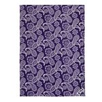 Vera Bradley Women's Collegiate Plush Xl Throw Blanket, Texas Christian University Purple/White Bandana, One Size