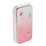 N509 Portable Flip Phone for Seniors, 2.4in Screen 2G Unlocked Flip Phone, Dual SIM Card, SOS Function, Music and Video Player, Pocketsize Flip Phone 6800mAh Battery (Plug) (Color : Pink, Size : US