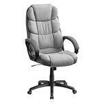 SONGMICS, Gaming, Desk, Executive Office Chair, Ergonomic Design, Swivel Castors, Adjustable Height, Armrests, Dove Grey OBG024G11, 27.6" D x 27.6" W x (45.7"-49.6" H)