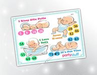 PartyStuff Baby Shower Theme Tambola Housie Tickets 30 Kukuba Kitty Games (48 Cards)