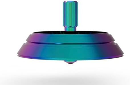 Plexity Labs UFO Tops Los Alamos - Metal Spinning Top - Inspired by The 1951 Los Alamos, NM UFO Incident - Psychedelic Stainless Steel