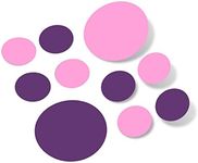 Pink/Purple Vinyl Wall Stickers - 2 & 4 inch Circles (60 Decals)