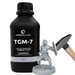 TGM-7 3D Printer Resin for Tabletop Miniatures | Tough, High Resolution, Low Odor, Fast Curing 3D Printing Liquid for 4K/8K/12K LCD/DLP/SLA UV Resin Printers, 1L (Grey)