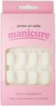 Generic Cream White Press On Nails Short - Milk White Short Square False Nails, Reusable False Nails with Glue | Manicure Stick, Mini File White Glossy Short Nails | Elegancee Gel Nails Inshope