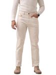 The Pant Project Men Mid Rise Relaxed Fit Stretchable Jeans | Stylish Denim Cotton Pants (Off_White_34)