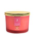 EKAM | 3 Wick Soy Wax Scented Candle | 35 Hours Burn Time | Long Lasting Premium Candles | Ideal for Home Décor, Gifting & Aromatherapy (Rose)