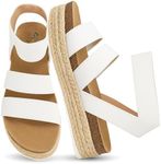 YOKI-CHIARA-10 Women's Open Toe Elastic Upper Strap Platform Espadrille Casual Sandal