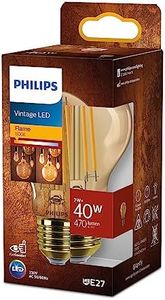Philips Ampoule LED Vintage Ambrée, 40 W, Culot E27, Blanc Chaud 1800K, Non Dimmable