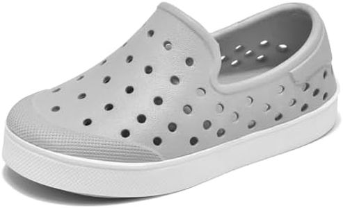 Toddler Water Shoes for Boy Girls,Kids Slip-On Sneakers,Beach Garden Swim,Lightweight Breathable Sandals for Outdoor Indoor Grey
