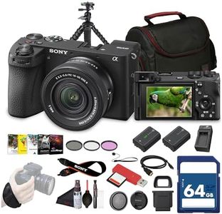Sony a6700 Mirrorless Vlogger Camera with 16-50mm II Lens + 64GB Memory Card + NP-FZ100 Battery + Photo Software + Filter Kit + Charger + Case + Flexible Tripod + More