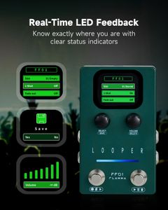 FLAMMA Looper Pedal – FF01 Compact Guitar Loop Station