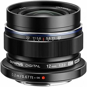 Olympus M.Zuiko Digital ED 12 mm F2.0 Lens, High Light, Fixed Focal Length, Suitable for All MFT Cameras (Olympus OM-D & Pen Models, Panasonic G Series), Black