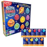 9 x Solar System Bath Bombs Gift Set, 9 x Planetary Fact Cards, Educational Planet Bath Bombs for Children, Science Kits for Boys & Girls, Bath Toy Birthday Presents, Learning Pocket Money Gifts