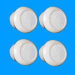 Myy Brand Round Home Wall Air Ventilation Hole Closer Mosquito Net Dust Controller White for 1.5 Inch Dia-Metere Holes (4 PSC)