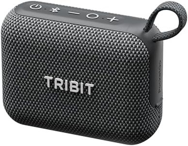 Tribit PocketGo Portable Bluetooth Speaker, 20H Playtime, IP68 Waterproof/Dustproof, Wireless, BT6.0, Shower, Powerful Sound, Custom EQ, TWS, Support TF Card, Floatable, Type-C, Travel/Outdoors/Home