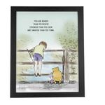 Classic Winnie the Pooh Inspirational Quote Wall Art Print | A.A. Milne Orginal Friendship Quote | Home Decor Digital Print Book quote | A3 A4 A5 Wood Effect Frames