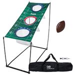 Franklin Sports QB Cornhole Set - 3 Hole Cornhole Target + Football Game Set - Football Cornhole Game for Tailgates, Parties + More - Cornhole Style Football Target Toss Passing Game