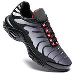 Mens Trainers Running Fashion Shoes Air Cushion Casual Sneakers Walking Tennis Gym Athletic Sports Grey