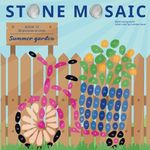 STONE MOSAIC. Book 15. Summer Garden. Adult Color by number book. Black background. 30 pictures to color: Activity Coloring Book for Adults Relaxation and Stress Relief. Easy coloring.