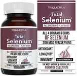 Total Selenium - 200 mcg, Plant-Based Selenium - Full Spectrum, Contains 4 Essential Organic Forms of Selenium Including Selenomethionine - Derived from Garlic - 60 Capsules