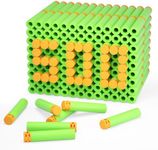 EKIND 500 Pcs Waffles Darts Refill Pack Foam Bullet Compatible for NERF N-Strike Series Blaster (Green)