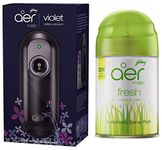 Godrej aer Matic Kit - Automatic Air Freshener with Flexi Control | Violet Valley Bloom (225ml) & Matic Refill - Automatic Air Freshener with Flexi Control | Fresh Lush Green (225ml)