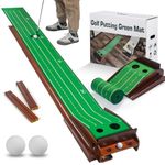 Uniclife Golf Putting Green Putting Mat for Indoors Crystal Velvet Mat with Auto Ball Return Portable Golf Practice Training Aids for Home Office Backyard Golf Gift for Men Golfers