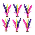 Bleiou 6 Pack Chinese Jianzi Colorful Feather Kicking Shuttlecock Foot Sports Toy Game