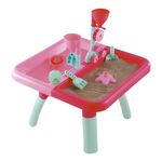 Early Learning Centre ELC Sand & Water Table with Lid Rake Spade 18 Months+ Sand Pit Children Water Play Sand Table Sand Tray Sand Pit Table Toddler Water Table Sandpit sand box Outdoor (Pink)