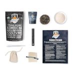 1-Gallon Kombucha Brewing Starter Kit | USDA Organic Kombucha SCOBY- Pellicle with 1.5 Cups Starter Tea | Organic Sugar | Organic Tea Blend| Thermometer | pH Strips | Breathable Cover and Rubber Band