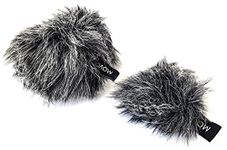 Movo WS-G10 Furry Outdoor Microphone Windscreens - Custom Fit for Shure Motiv MV88 iOS Microphone - 2 Pack (Nesting)