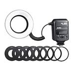 Godox ML-150II Universal Macro Ring Flash Light 11 Levels Adjustable Brightness GN12 Fast Recycle with 8pcs Adapter Rings Replacement for Canon Nikon Sony DSLR Camera