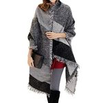 Miss Lulu Scarf for Women Winter Long Soft Warm Check Scarves Wraps Wool Spinning Tassel Large Shawl Long Stole