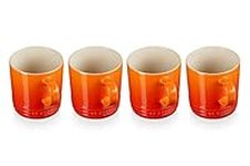 Le Creuset Stoneware Mugs, 350 ml each, Volcanic, 4 Count (Pack of 1)