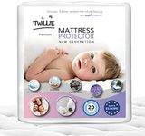 Twillie Mattress Protector 80 x 160 cm Waterproof and Breathable – Oeko-Tex® Certified – Aegis® – Hypoallergenic – Anti-Dust Mite, Bacterial – Mattress Cover 100% Polycotton