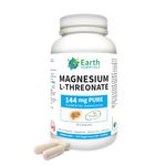 Earth Essentials Magnesium L-Threonate Magtein 2,000 mg per serving144 elemental Magnesium - BONUS Size 150 Veggie Caps (120+30 FREE)