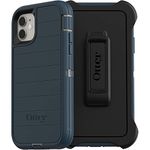 OtterBox Defender Series Screenless Edition Case for iPhone 11 (Only) - Holster Clip Included - Microbial Defense Protection - Non-Retail Packaging - Gone Fishin (Blue)