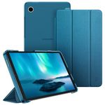 FINTIE Case for Samsung Galaxy Tab A9 8.7 Inch 2023, Ultra Thin Protective Case with Translucent Back Cover for Tablet A9 8.7 SM-X110/X115/X117, Peacock Blue