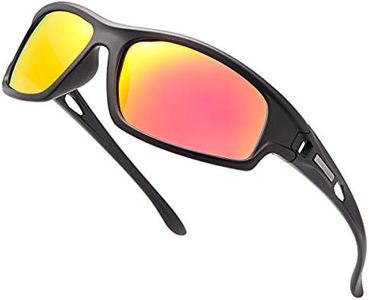 LJIMI Sports Polarized Wrap Around Sunglasses for Men and Women Cycling Driving Fishing Golf UV400 Protection Retro Sun Glasses Anti Glare Shades Classic Ultralight Frame Eyewear Vintage Eyeglasses